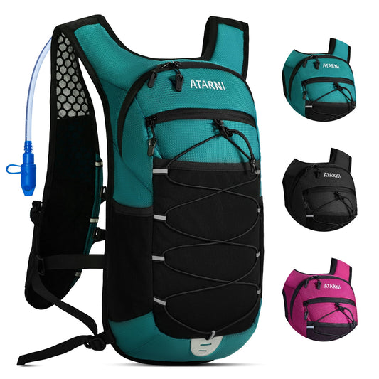 Vbiger 17L Hydration Pack with 2L TPU Water Bladder Hiking Backpack Travel Backpacks for Adults - Green