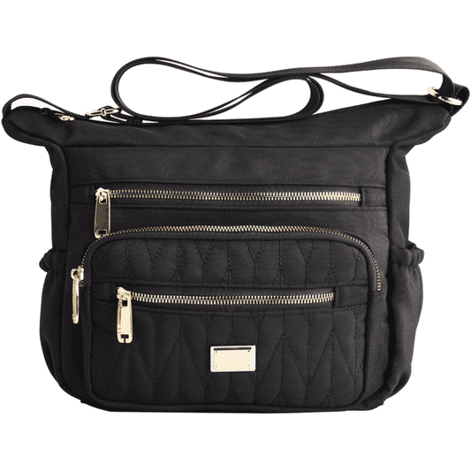 Vbiger Crossbody Bags for Women Messenger Handbags Multi Pocket Waterproof Shoulder Bags - Black