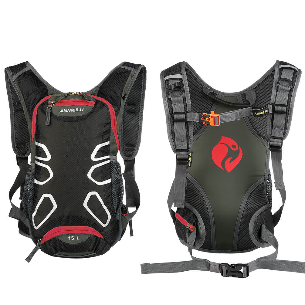 Vbiger 15L Hydration Backpack Splash-proof Cycling Backpack Lightweight Outdoor Daypack