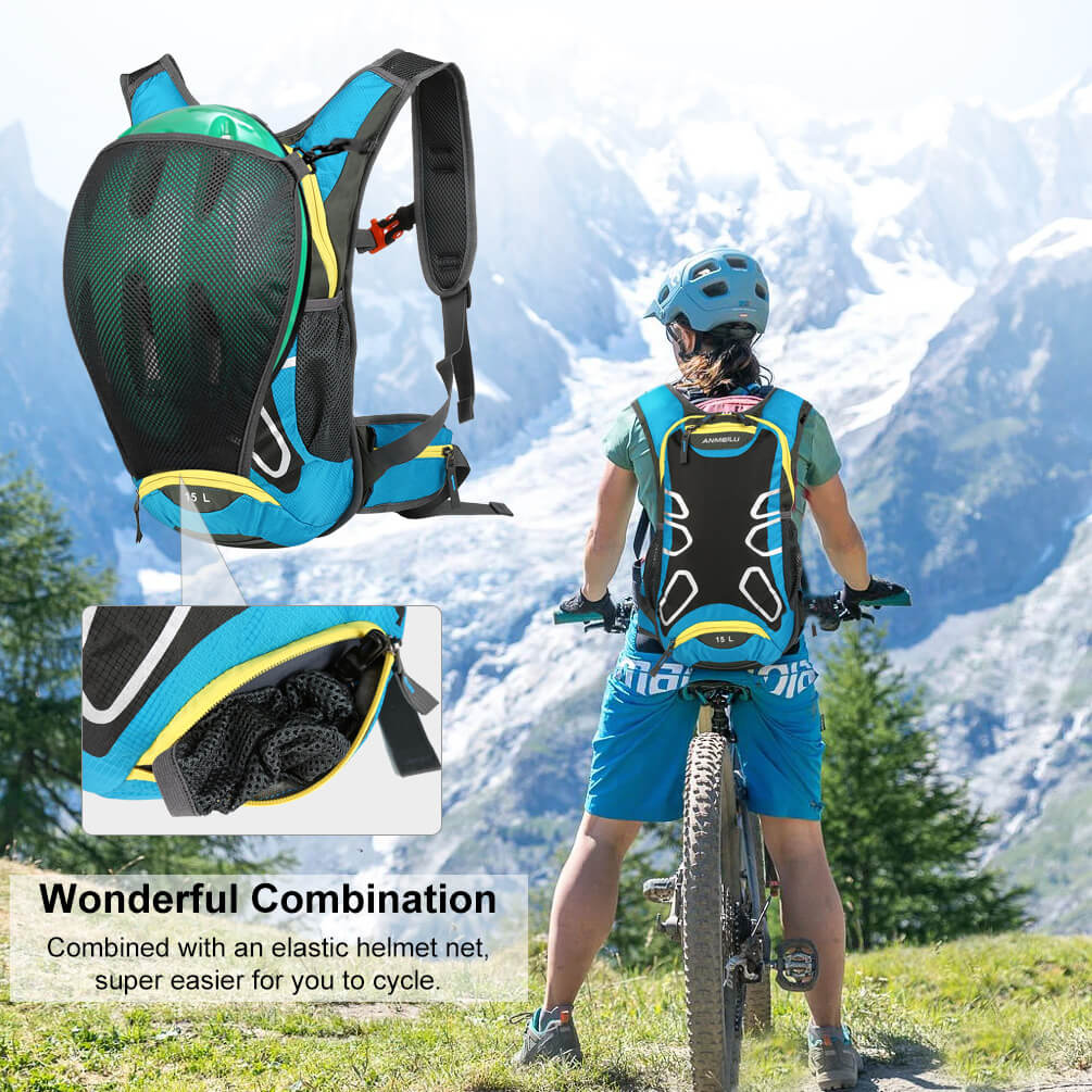 Vbiger 15L Hydration Backpack Splash-proof Cycling Backpack Lightweight Outdoor Daypack