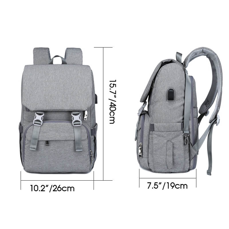 Vbiger USB Diaper Bag Large-capacity Backpack Travel Bag