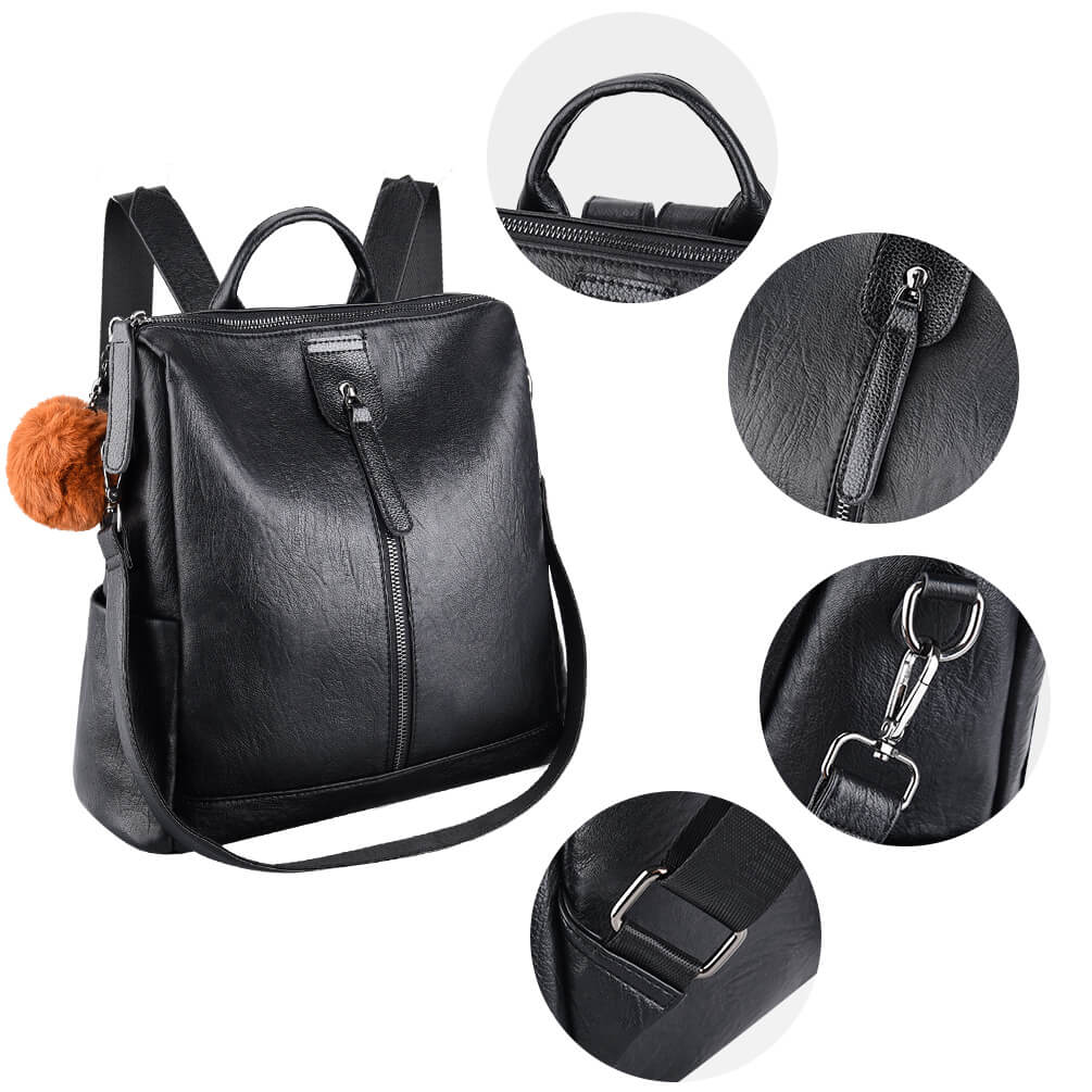 Vbiger Women 2-in-1 Backpack Casual Shoulder Bag Travel Daypack Shoulders Bag with Detachable Strap