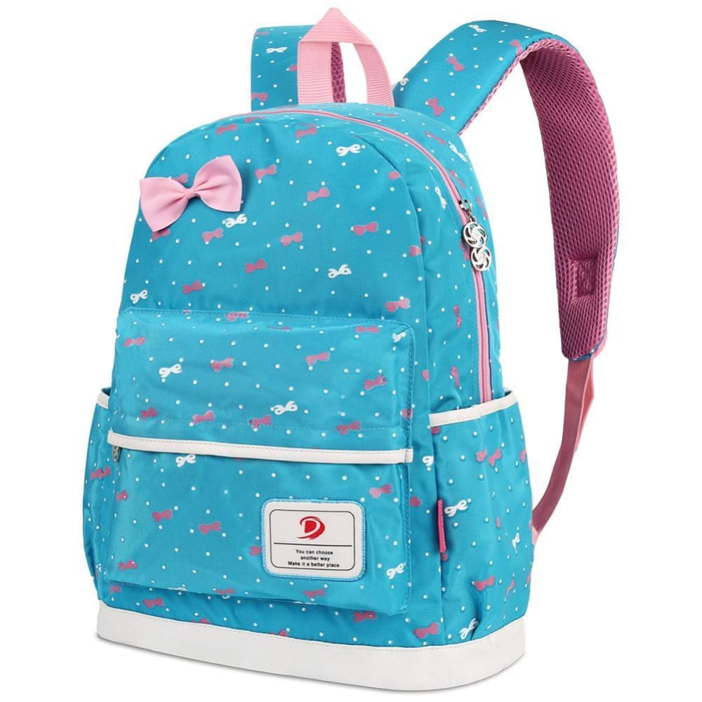 Vbiger 3-in-1 School Bag Waterproof Nylon Shoulder Daypack Polka Dot Bookbags - Backpacks