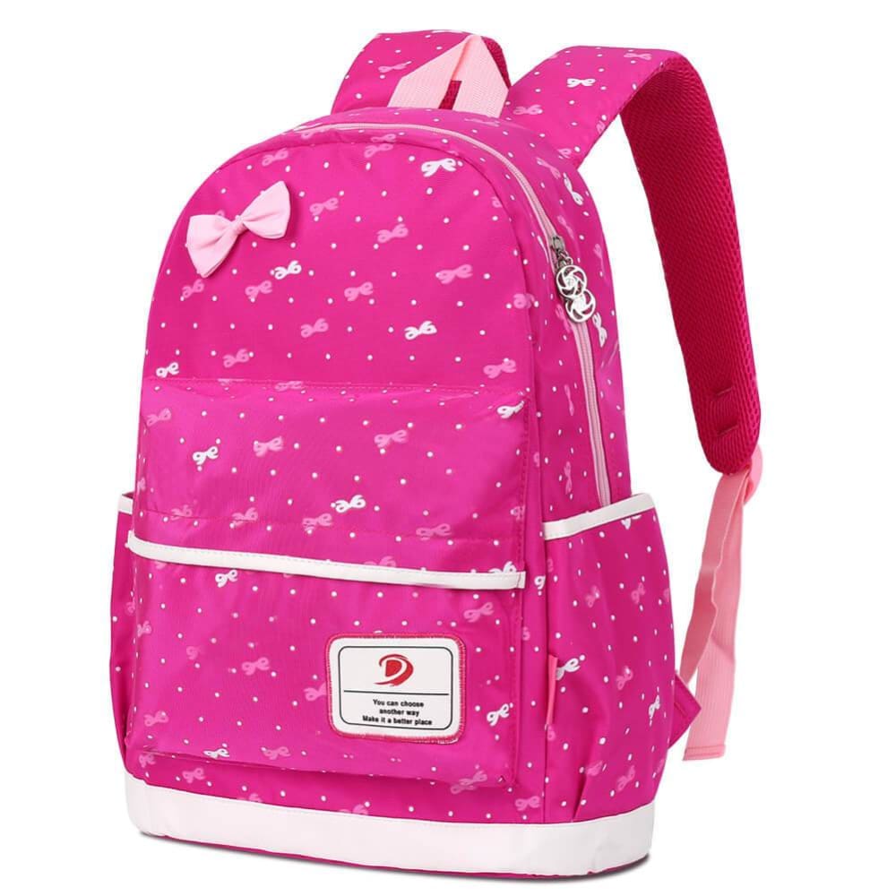 Vbiger 3-in-1 School Bag Waterproof Nylon Shoulder Daypack Polka Dot Bookbags - Backpacks