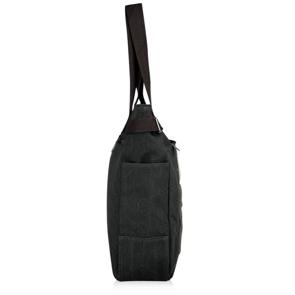 Vbiger Fashionable Two Cats Embroidered Handbag Backpack Casual Canvas Single-Shoulder Messenger Bag - Backpacks