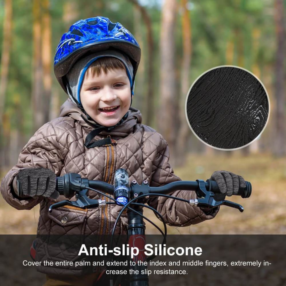 Vbiger Kids Winter Gloves Children Full Fingers Cycling Gloves Touchscreen Gloves - Gloves