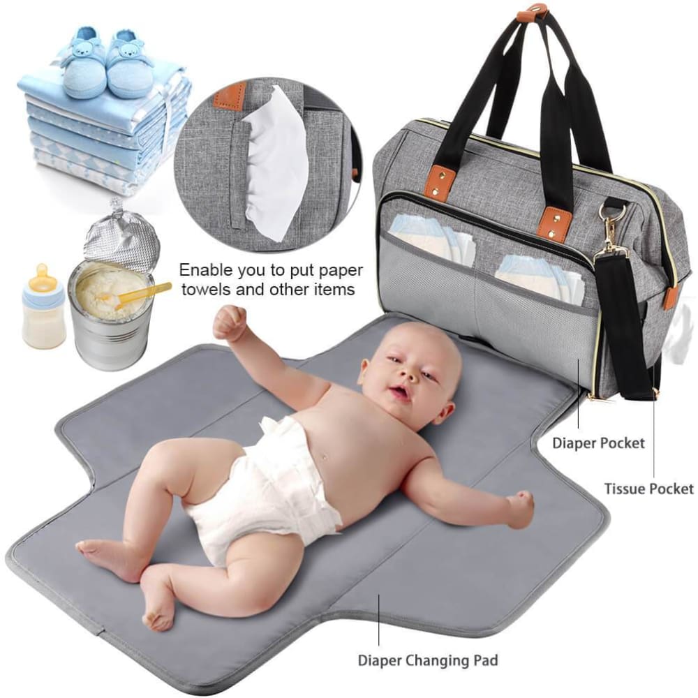 Vbiger Large Nappy Tote Bag Maternity Diaper Shoulder Bag Insulated Bag for Mom Dad - Backpacks