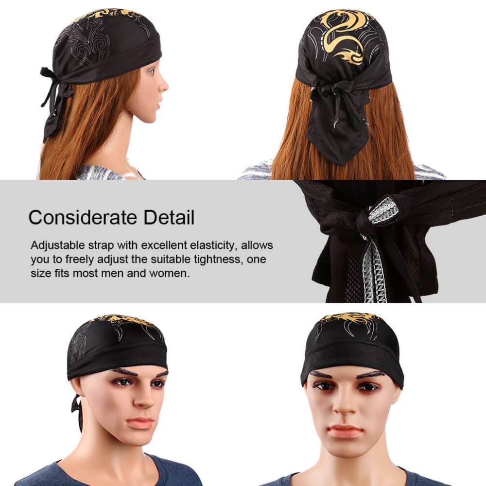 Vbiger Men Women Sports Skull Cap Lightweight Bandana Headwrap Quick-dry Riding Beanie Hat Chic Cycling Cap Portable Running Beanie with