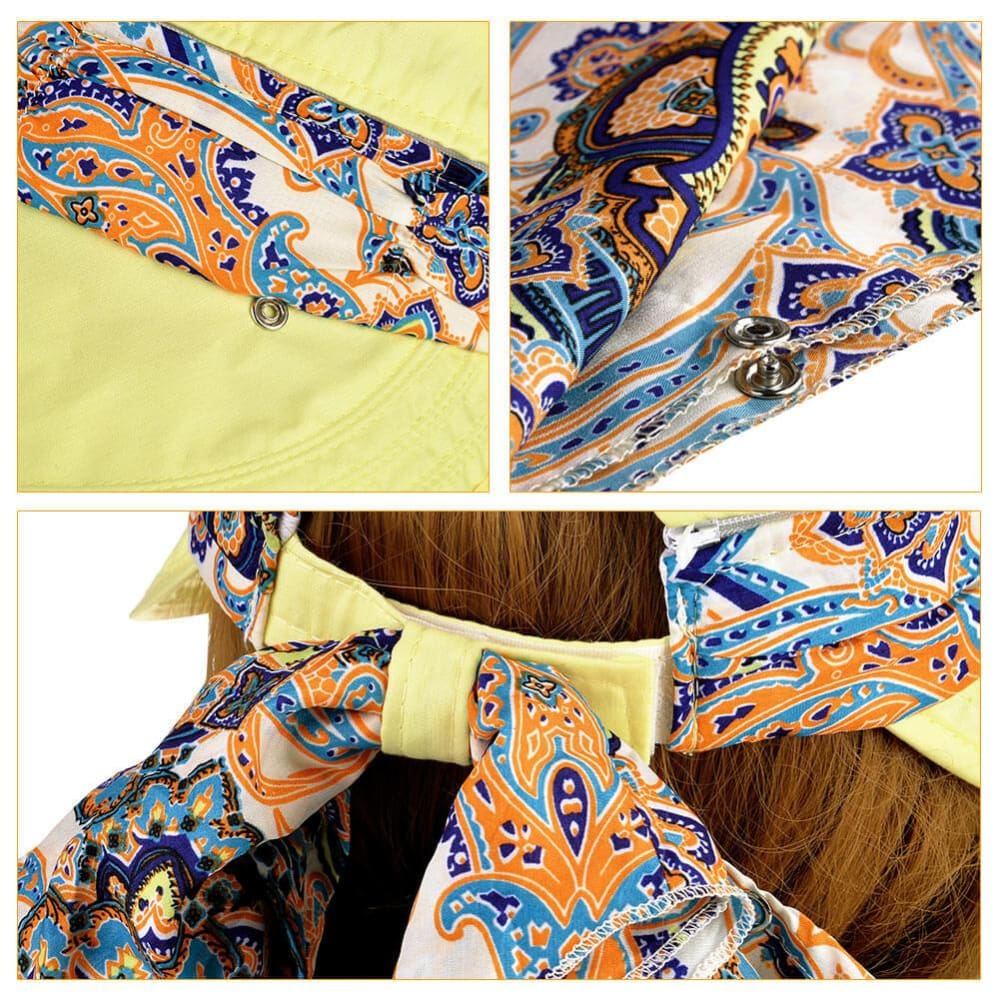 Vbiger New Detachable Sunbonnet for Outdoors Sport Foldable Visor with Zipper and Huge Bongrace - Hats