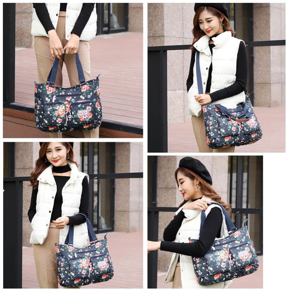 Vbiger Nylon Handbag Casual Messenger Bag Large-capacity Shoulder Bag Travel Tote Bag for Women - Bag