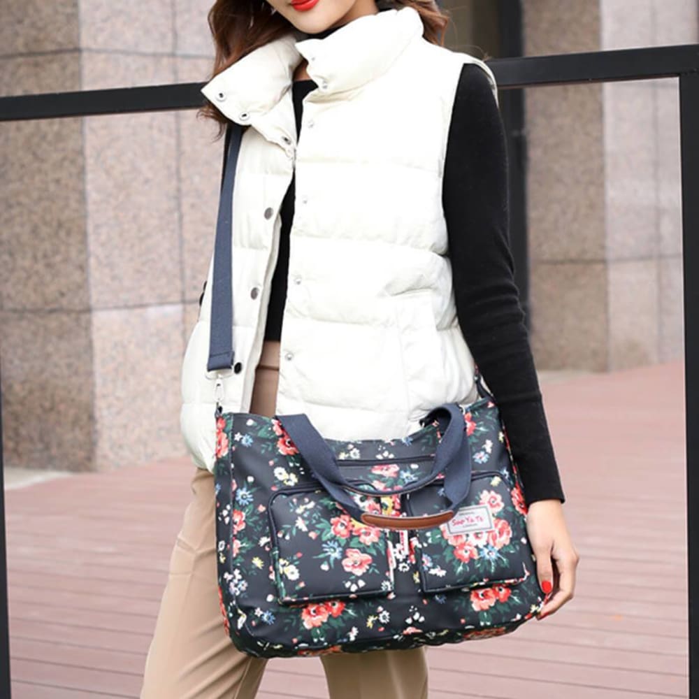 Vbiger Nylon Handbag Casual Messenger Bag Large-capacity Shoulder Bag Travel Tote Bag for Women - Bag