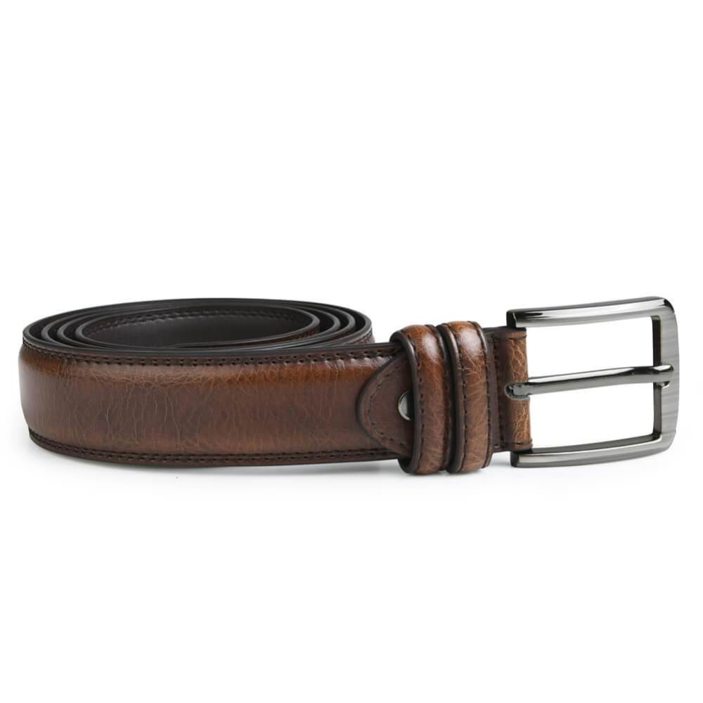 Vbiger Popular Embossing Single-Prong Buckle PU Leather Belt - Belt