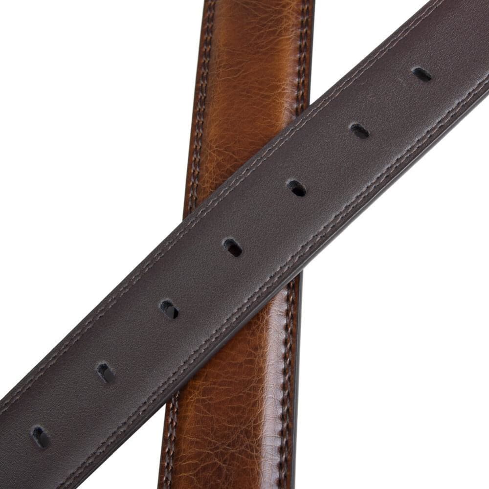 Vbiger Popular Embossing Single-Prong Buckle PU Leather Belt - Belt