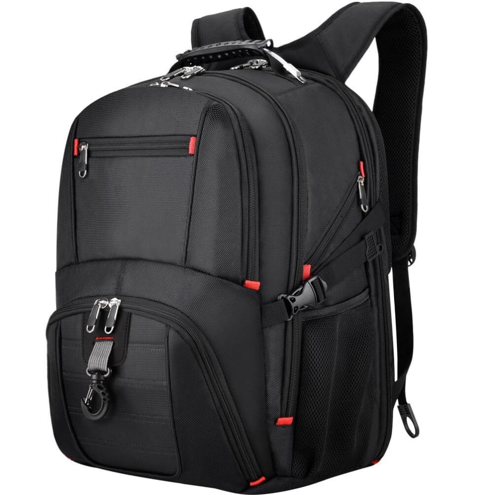 Vbiger Unisex Business Daypack with USB Charging Port and Earphone Hole Fits 17.3 Laptop - Backpacks