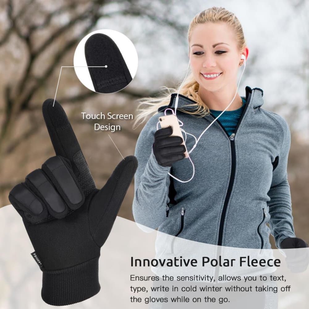 Vbiger Winter Gloves Touch Screen Gloves Anti-slip Cycling Gloves Sport Gloves - Gloves