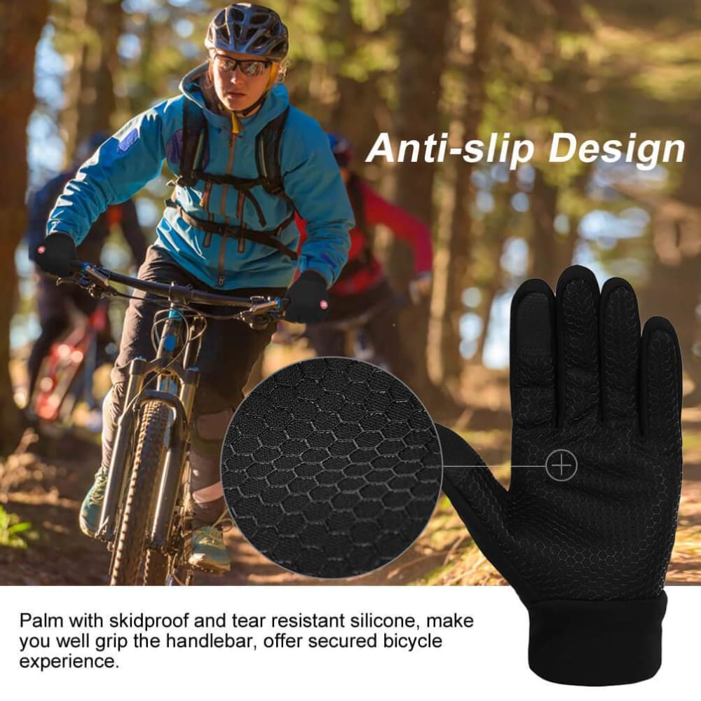 Vbiger Winter Thick Warm Mittens Touch Screen Gloves with Anti-slip Design - Gloves