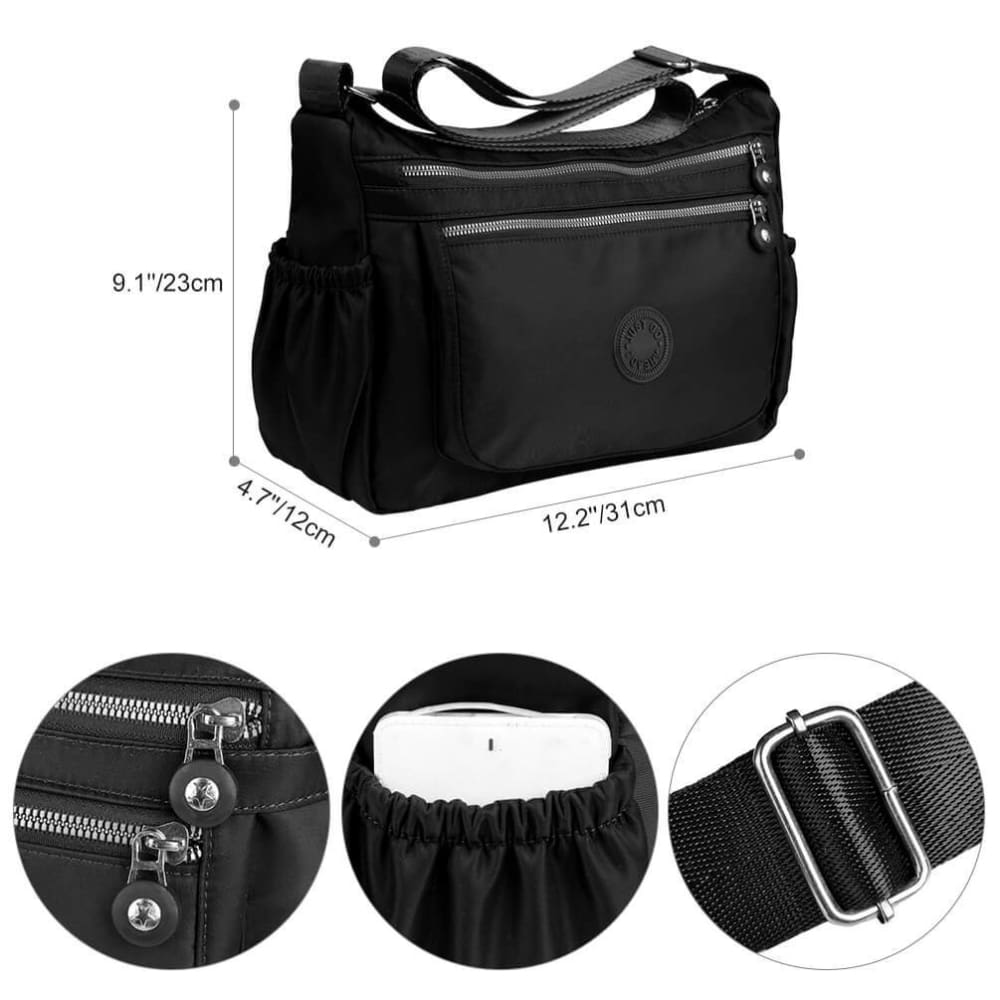 Vbiger Women Casual Shoulder Bag Multi Pockets Waterproof Shoulder Bag - Bag