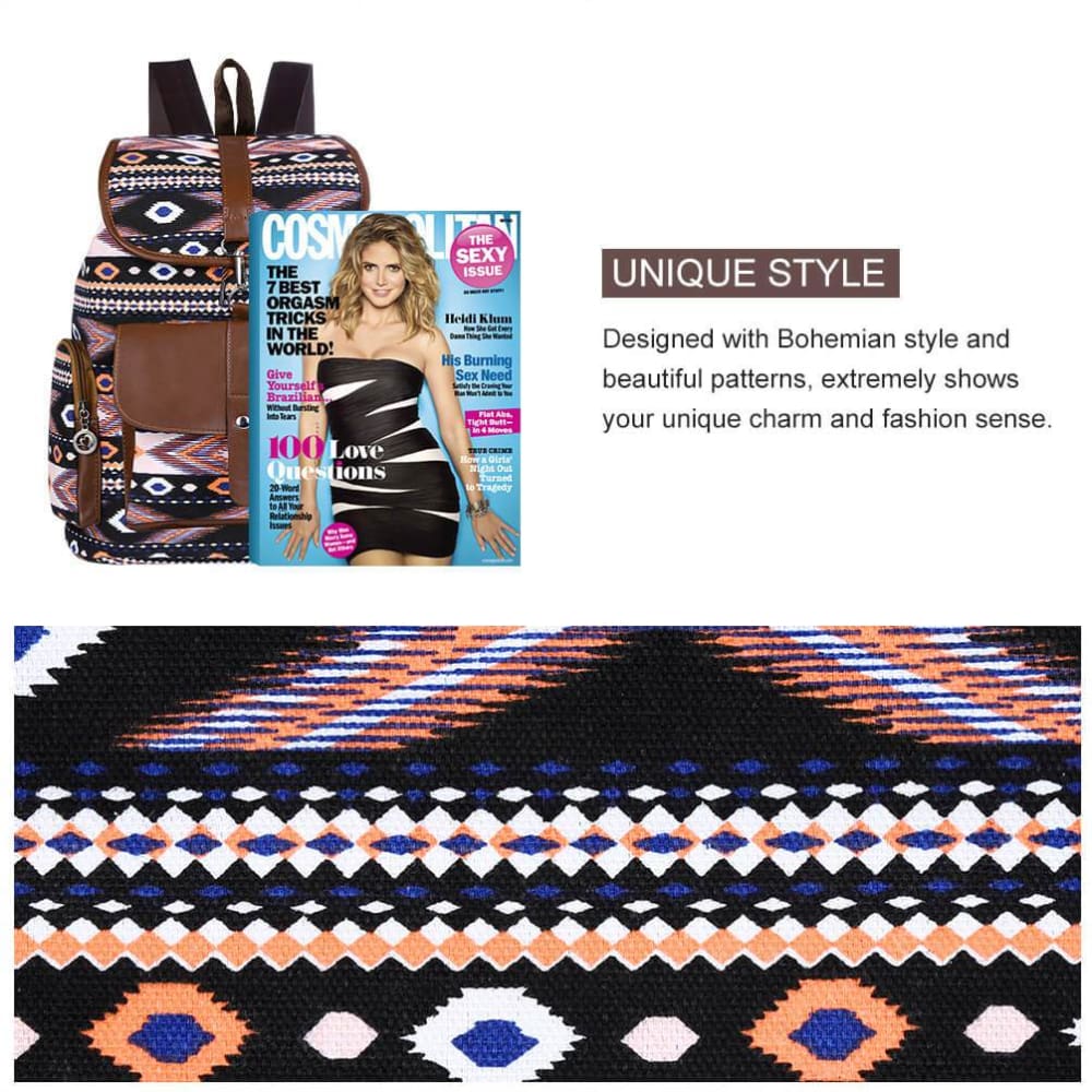 Vbiger Women Drawstring Backpack Casual Outdoor Daypack All-match Travel Shoulders Bag - Bag