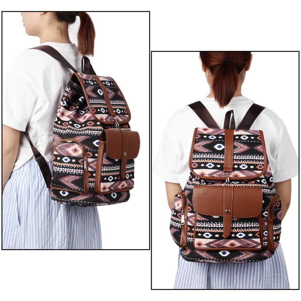 Vbiger Women Drawstring Backpack Casual Outdoor Daypack All-match Travel Shoulders Bag - Bag