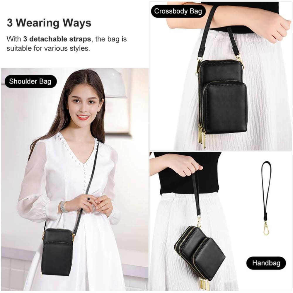 Vbiger Women Handbag Crossbody Bag Shoulder Bag with Large Capacity Black - Bag