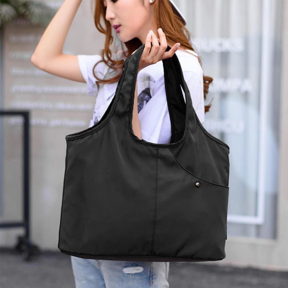 Vbiger Women Handbag Large Capacity Shoulder Bag Reusable Grocery Bag Oxford Shopping Bag - Bag