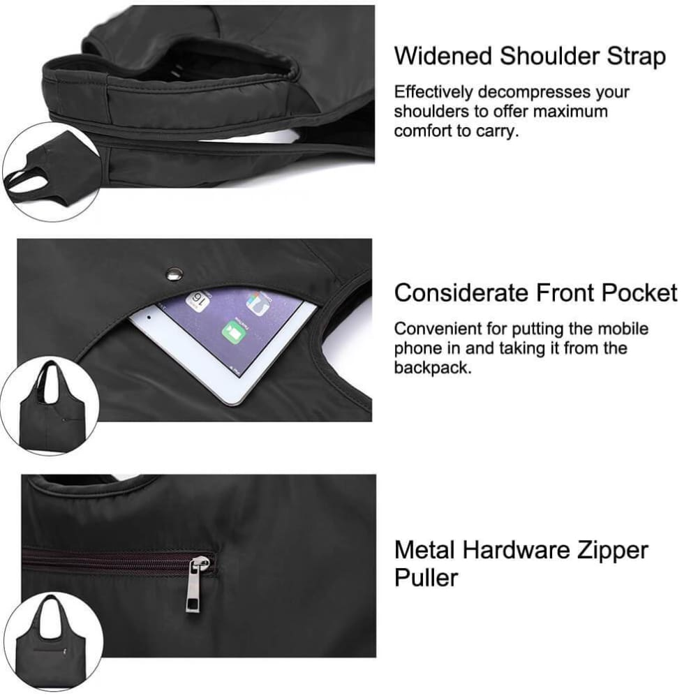 Vbiger Women Handbag Large Capacity Shoulder Bag Reusable Grocery Bag Oxford Shopping Bag - Bag