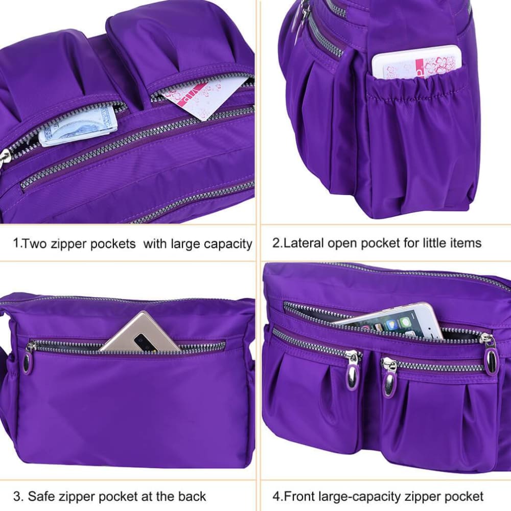 Women Casual Multi Pockets Waterproof Shoulder Bag - Bag