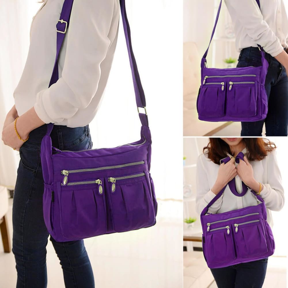 Women Casual Multi Pockets Waterproof Shoulder Bag - Bag