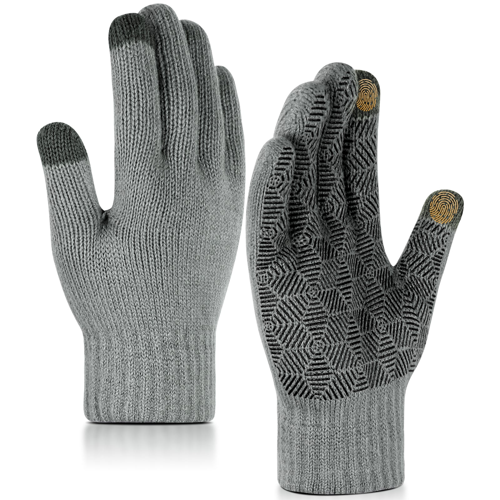 Vbiger - Vbiger Windproof Ski Thickened Winter Gloves Warm Splash-proof  Sports Gloves