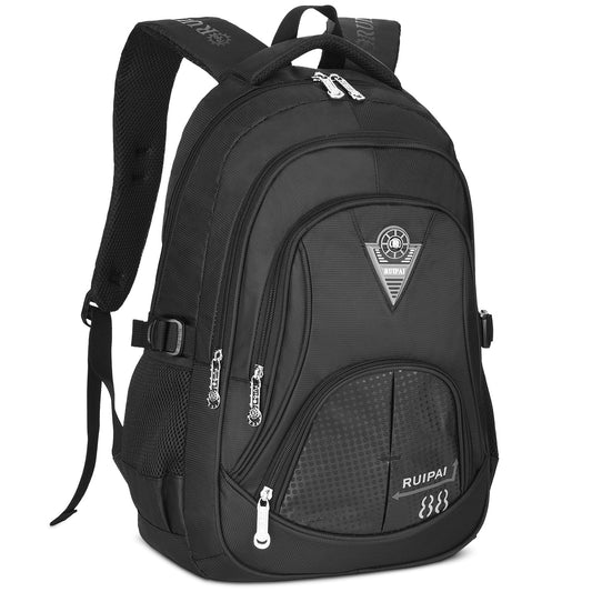 Vbiger School Backpack for Boys Fashion Kids Backpack 7-16 Years Old Bookbag for Travel Hiking - Black