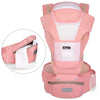 Vbiger Baby Carrier 6-in-1 Convertible Ergonomic Baby Carrier with Hip Seat, Head Support and Breathable Mesh, Pink