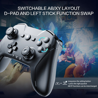 Wireless Gamepad PC Gaming Controller Joysticks for PC Windows 7/8/10/11 /PS3/Android Phone Tablet/ Smart TV/TV Box, Black