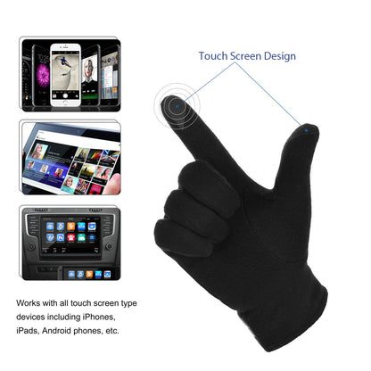 Winter Warm Gloves Touch Screen Gloves Casual Gloves for Men, Black