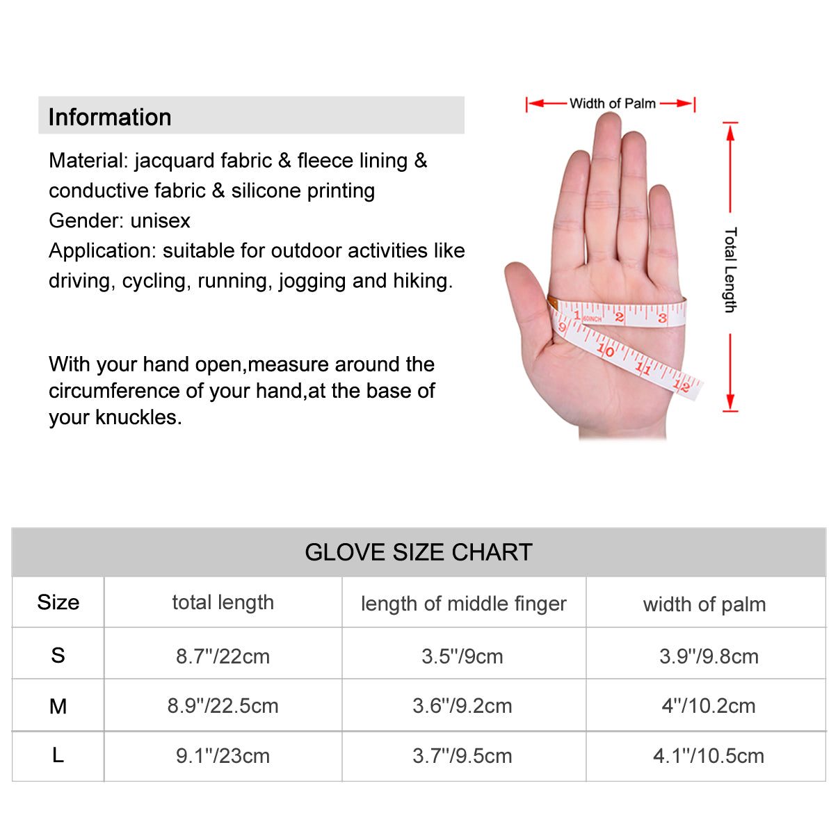Vbiger Winter Gloves for Men Women Anti-Slip Touchscreen Gloves Texting Gloves Warm Gloves Flexible Outdoor Sports Gloves Cold Weather Gloves, Black, M