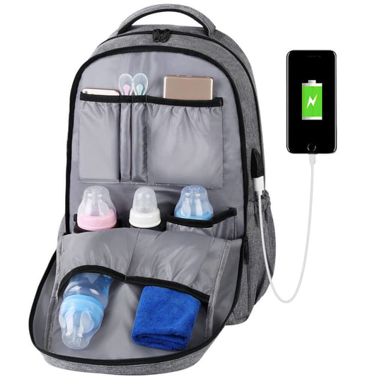 Vbiger Large-capacity Backpack Versatile Diaper Bags Smart Travel Shoulders Bags - Backpacks