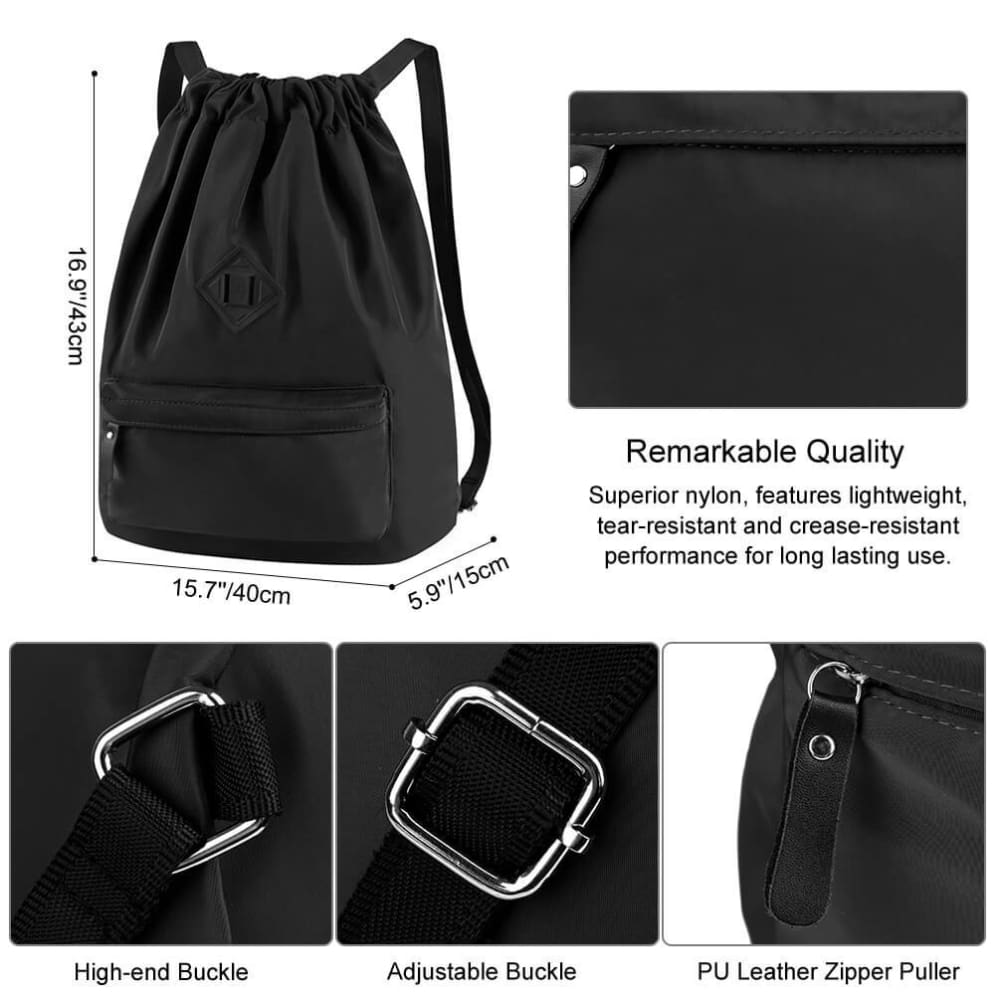 Vbiger Men and Women Drawstring Backpack Chic Classic Travel Drawstring Bag - Backpacks