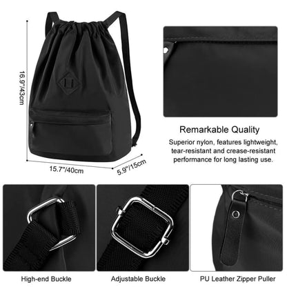 Vbiger Men and Women Drawstring Backpack Chic Classic Travel Drawstring Bag - Backpacks