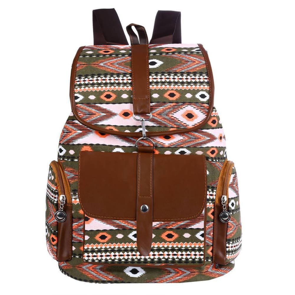 Vbiger Women Drawstring Backpack Casual Outdoor Daypack All-match Travel Shoulders Bag - Green - Bag