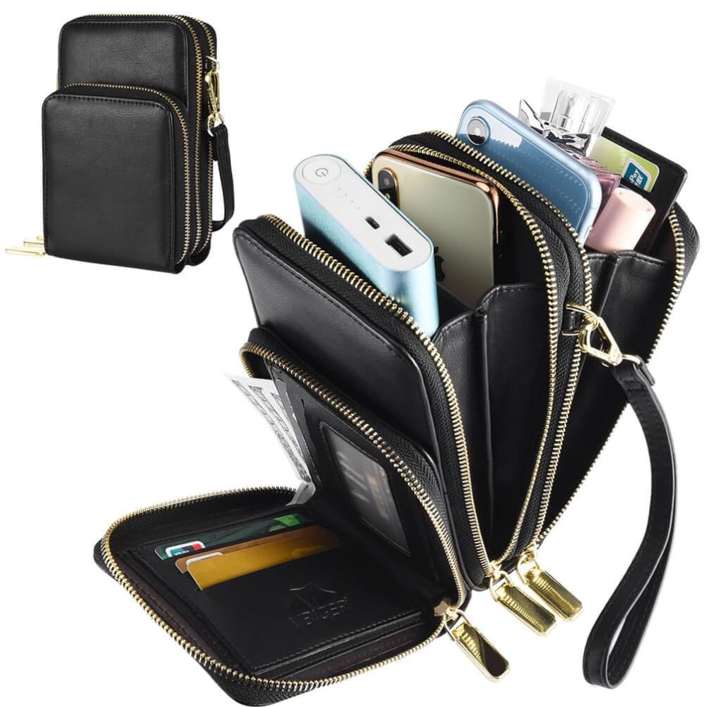 Vbiger Women Handbag Crossbody Bag Shoulder Bag with Large Capacity Black - Bag